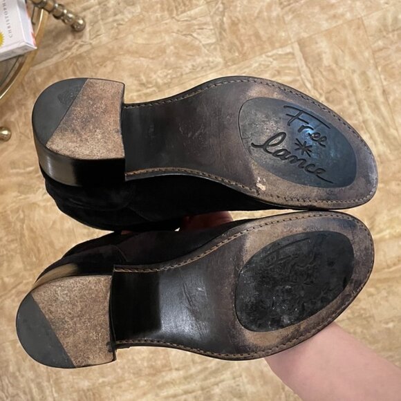 Free Lance Paris black suede tall moto boot - Picture 15 of 16